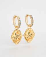 March Birthstone Daffodil Huggie Earrings