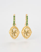 May Birthstone Lily of the Valley Huggie Earrings