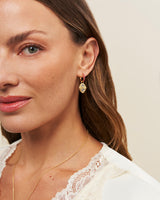 July Birthstone Larkspur Huggie Earrings