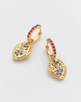 July Birthstone Larkspur Huggie Earrings