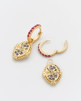 July Birthstone Larkspur Huggie Earrings