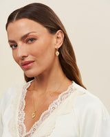 August Birthstone Gladiolus Huggie Earrings