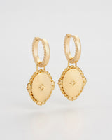 August Birthstone Gladiolus Huggie Earrings