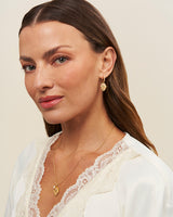 October Birthstone Cosmos Huggie Earrings