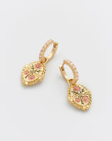 October Birthstone Cosmos Huggie Earrings