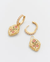 October Birthstone Cosmos Huggie Earrings