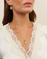 May Birthstone Lily of the Valley Charm Necklace