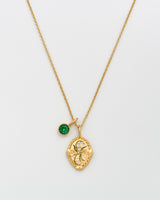 May Birthstone Lily of the Valley Charm Necklace