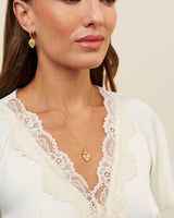 August Birthstone Gladiolus Charm Necklace