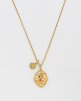 August Birthstone Gladiolus Charm Necklace
