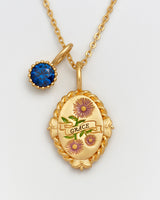 September Birthstone Aster Charm Necklace