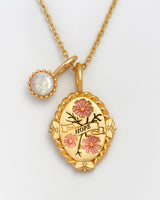 October Birthstone Cosmos Charm Necklace