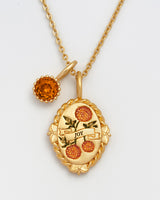 November Birthstone Chrysanthemum Charm Necklace