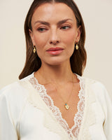 December Birthstone Narcissus Charm Necklace