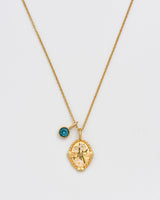 December Birthstone Narcissus Charm Necklace
