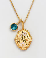 December Birthstone Narcissus Charm Necklace