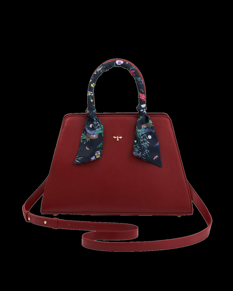 Burgundy Large Structured Tote