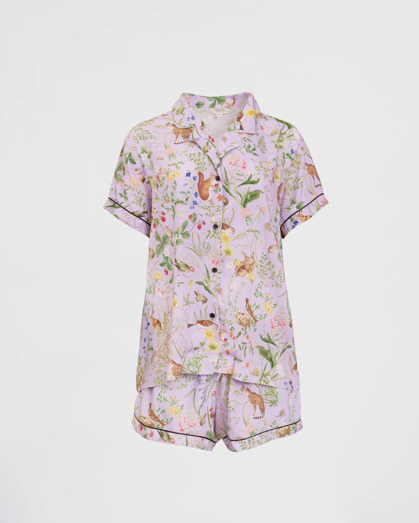 Meadow Creature Lilac - Short Pyjamas