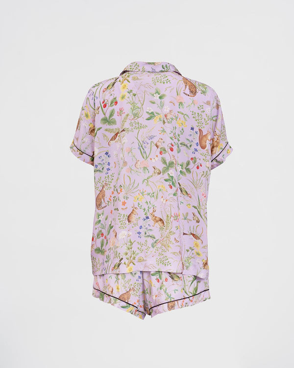 Meadow Creature Lilac - Short Pyjamas