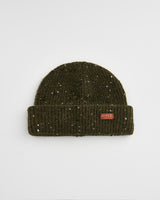 Flecked Yarn Green Beanie Hat