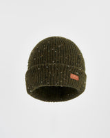 Flecked Yarn Green Beanie Hat