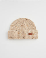 Flecked Yarn Taupe Beanie Hat
