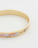 Whispering Sands Gold Plated Printed Bangle - Blue