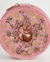 Chloe Dormouse Embroidered Jewellery box Pink