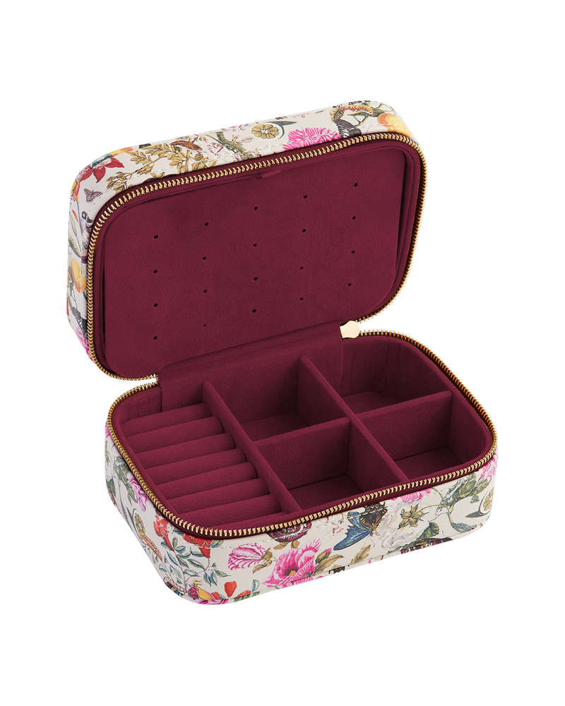 Floral Engravings Large Printed Jewellery Box