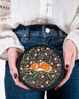 Sleepy Fox Round Jewellery Box