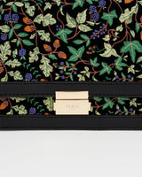 Cathy Black Embroidered Fold Over Bag