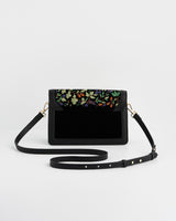 Black Embroidered Crossbody Bag