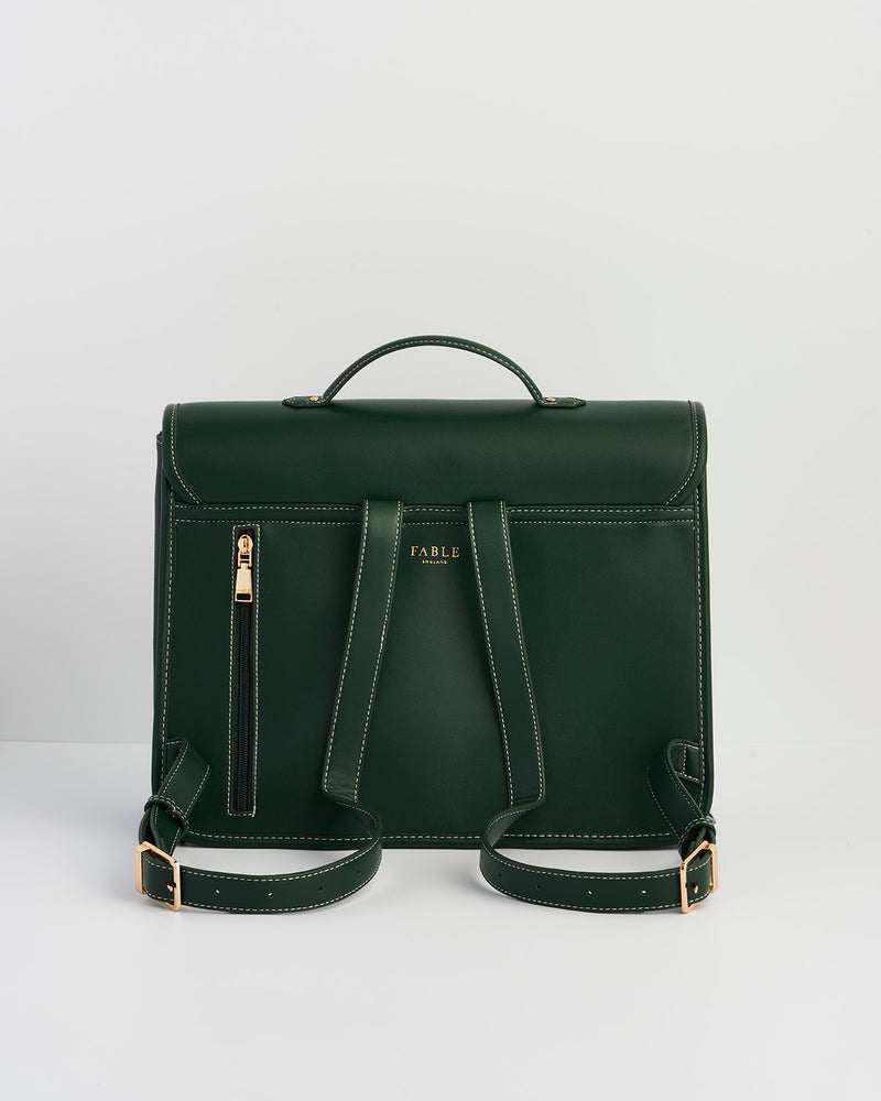 Into the Woods Green Large Satchel Backpack
