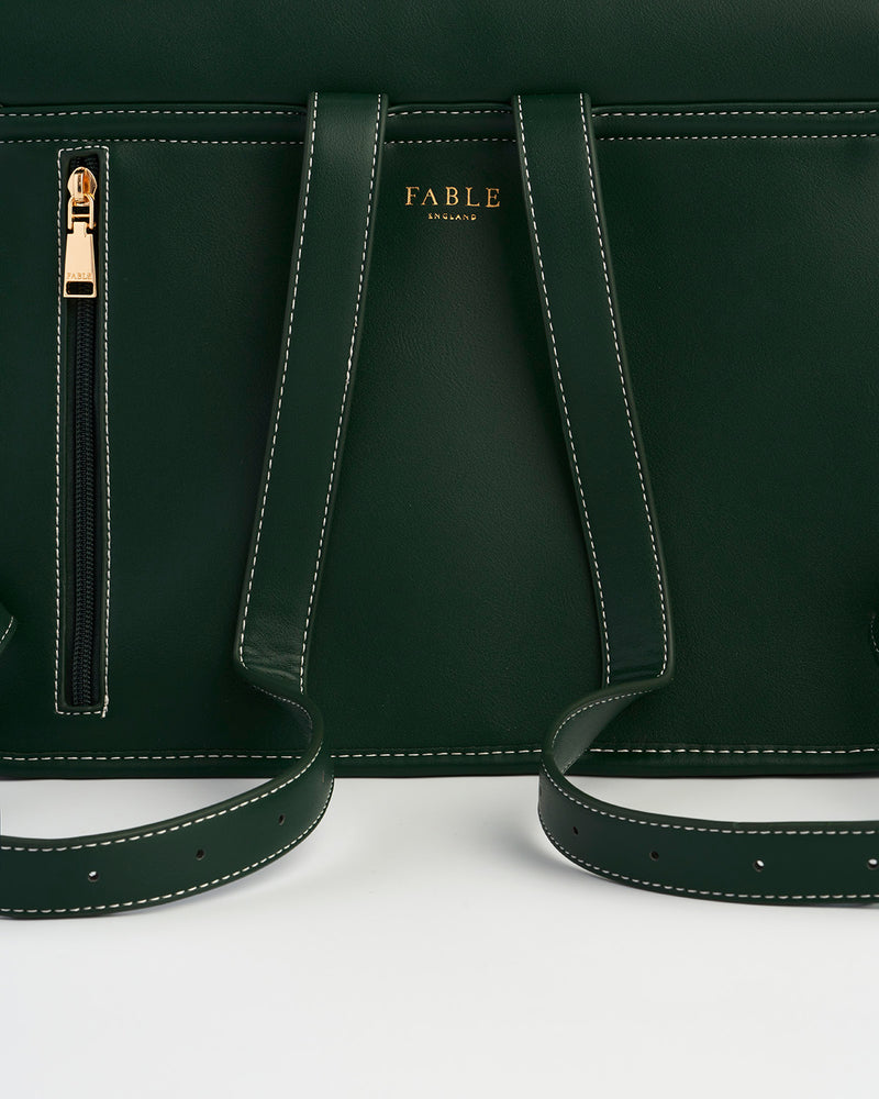 Into the Woods Green Large Satchel Backpack