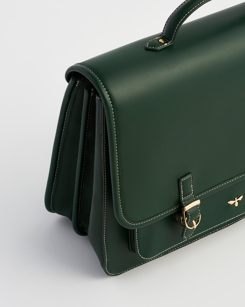 Into the Woods Green Large Satchel Backpack
