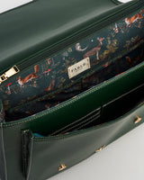 Into the Woods Green Large Satchel Backpack