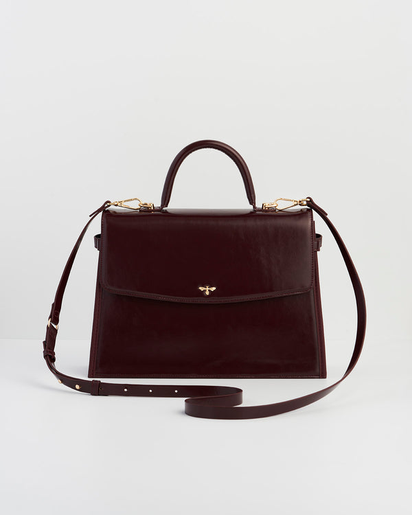Ruby Cherry Red Structured Medium Tote