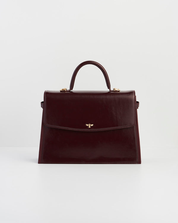 Ruby Cherry Red Structured Medium Tote