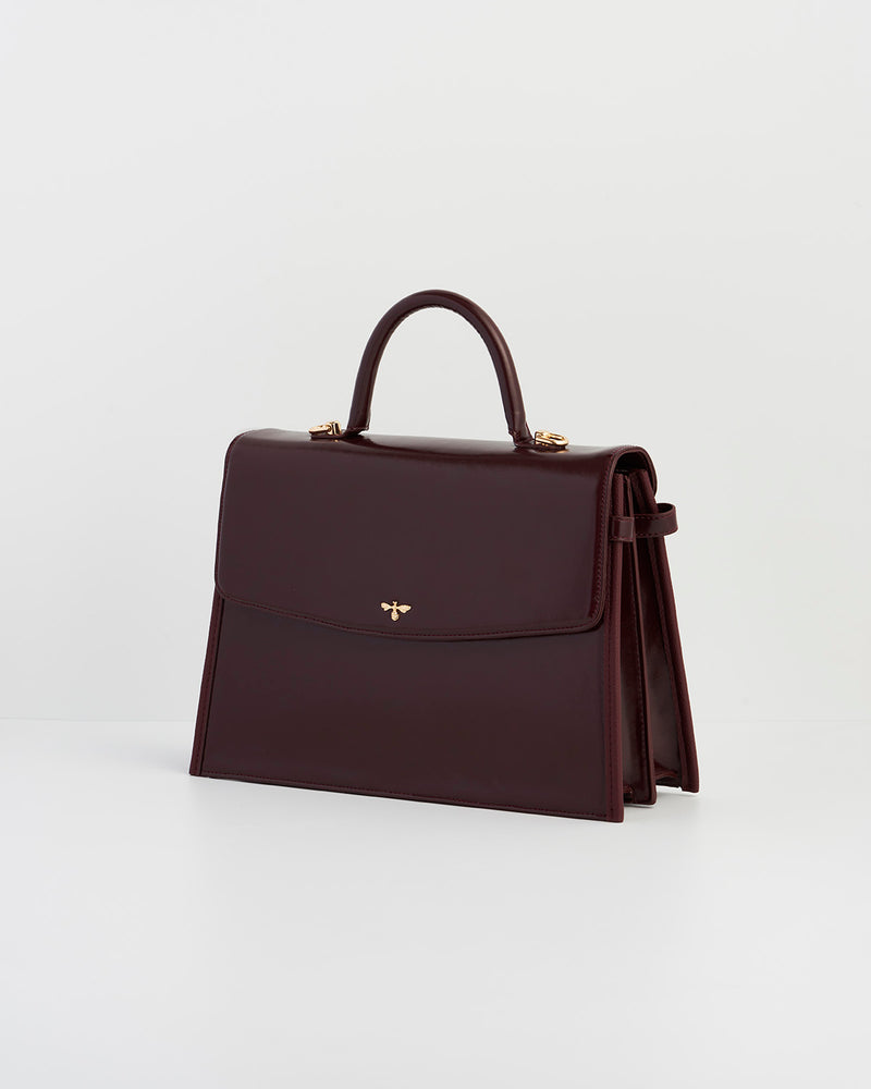 Ruby Cherry Red Structured Medium Tote