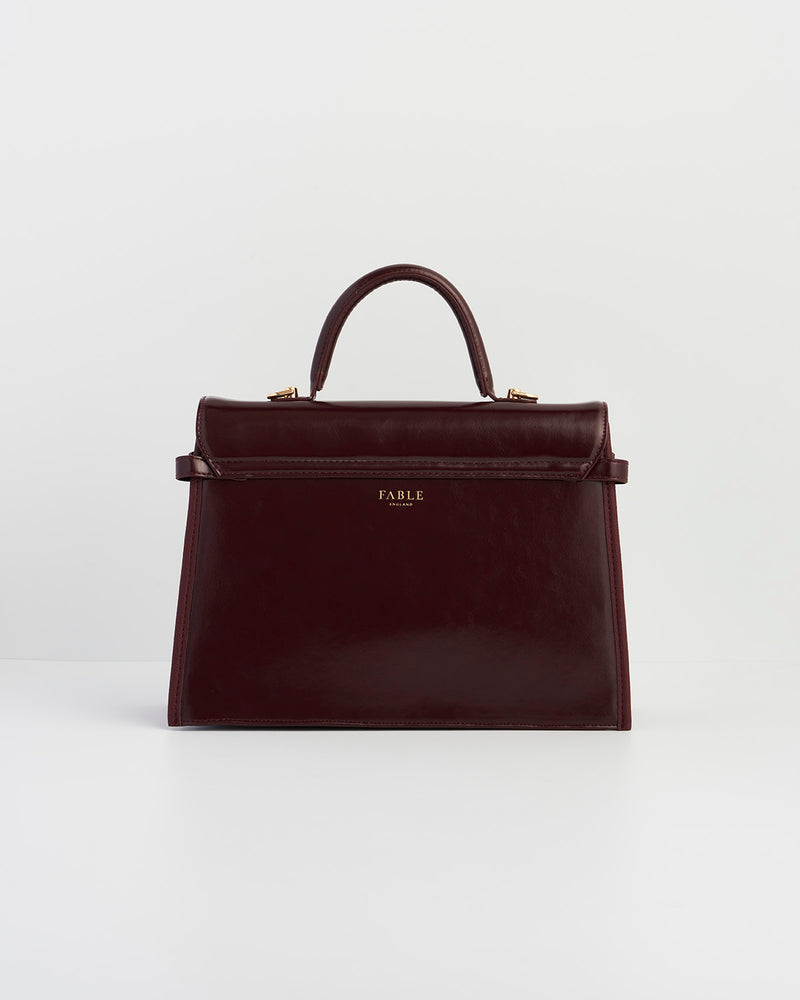 Ruby Cherry Red Structured Medium Tote