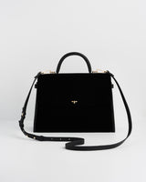Black Structured Medium Tote