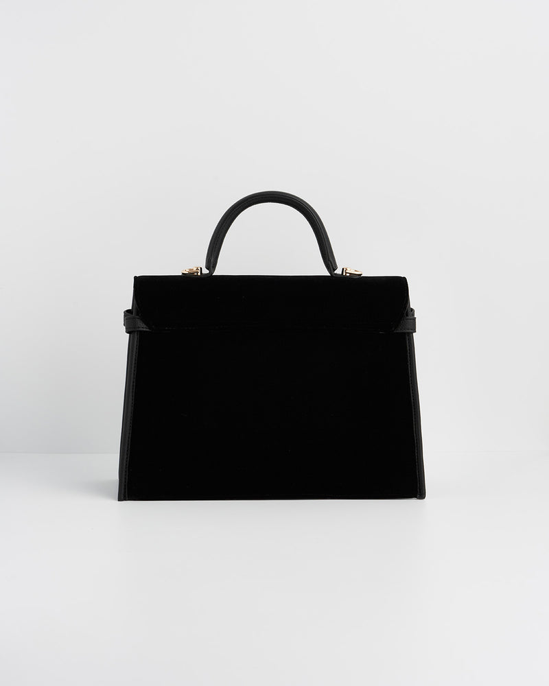 Black Structured Medium Tote