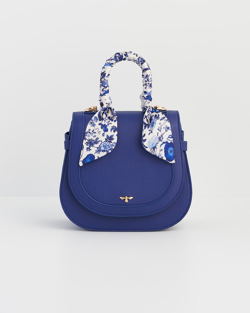 Blue Top Handle Saddle Bag