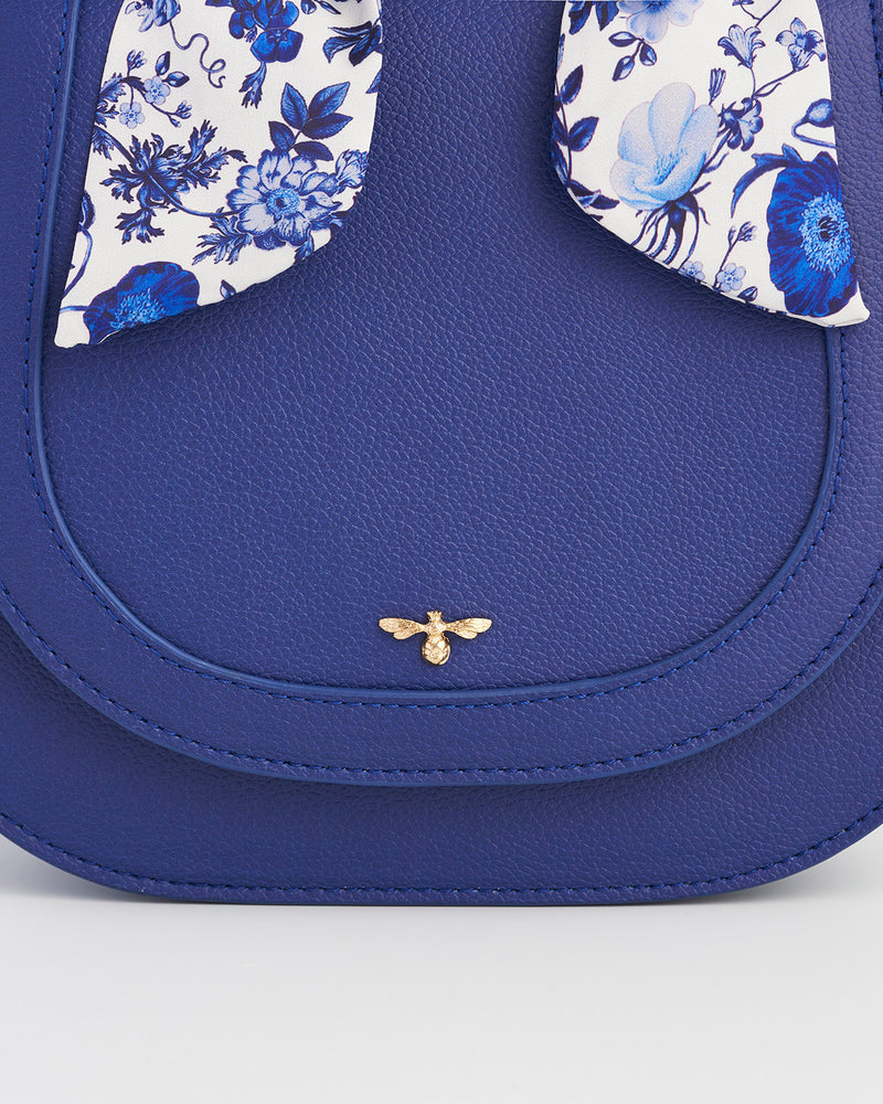 Blue Top Handle Saddle Bag