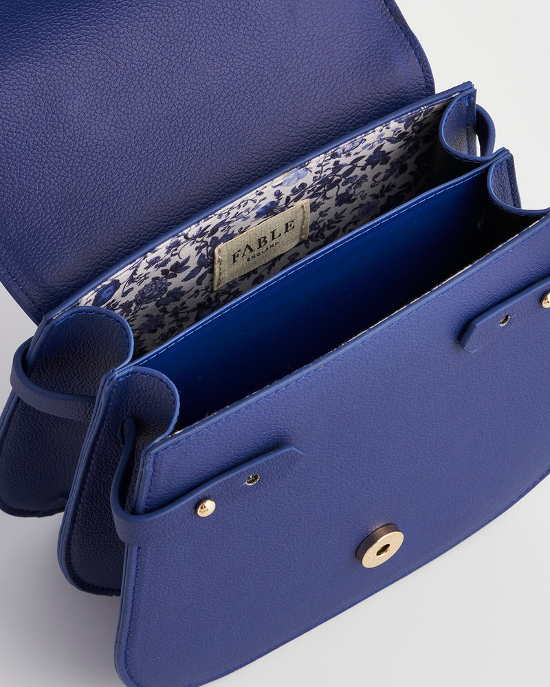 Blue Top Handle Saddle Bag