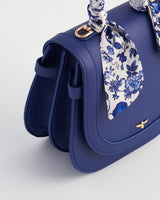 Blue Top Handle Saddle Bag