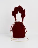 Red Velvet Bucket Bag