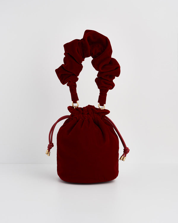 Red Velvet Bucket Bag