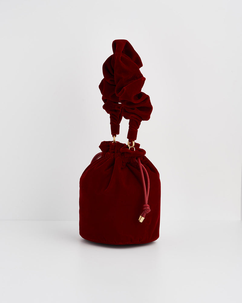 Red Velvet Bucket Bag