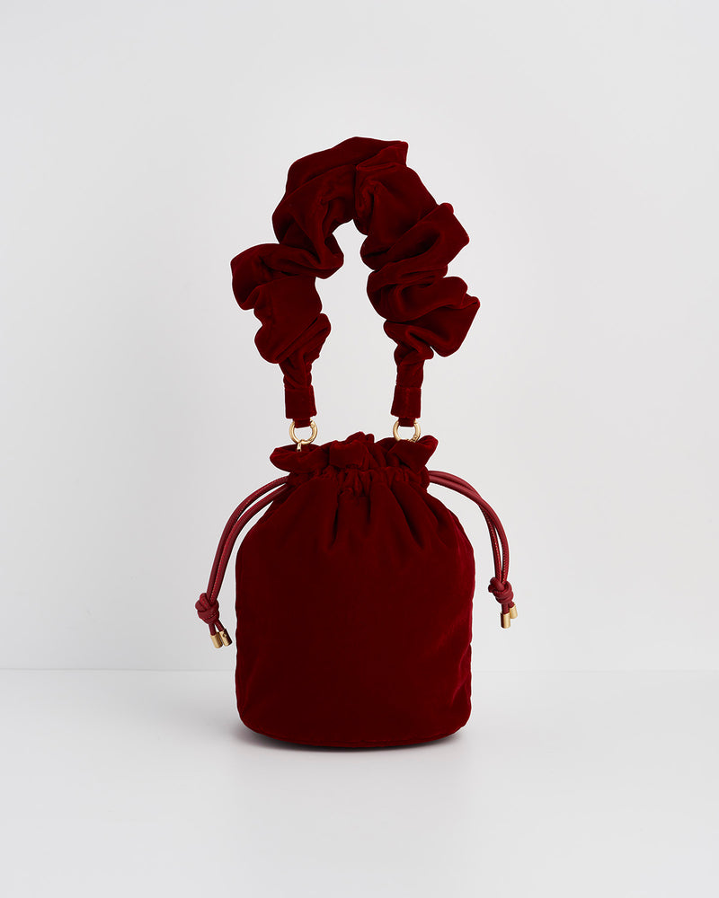 Red Velvet Bucket Bag